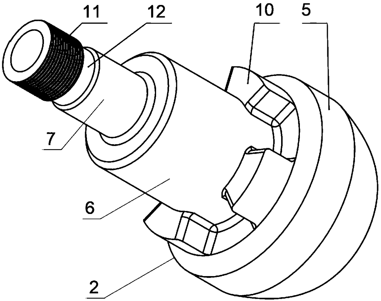 Drilling bit capable of being abandoned under stuck and buried conditions