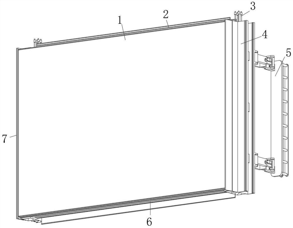 Curtain wall device capable of preventing side inclination of inclined unit curtain wall