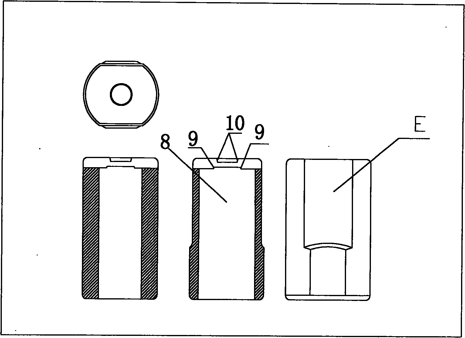 Process for machining cold-forging plunger latch head