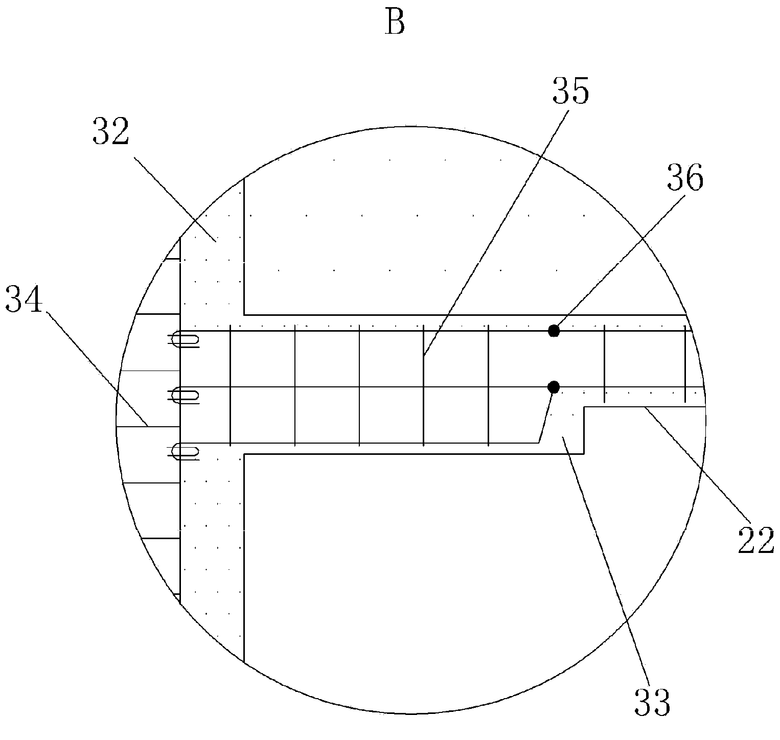 Propelling method for combined portion between shield tunnel segment and mine tunnel segment in subway tunnel