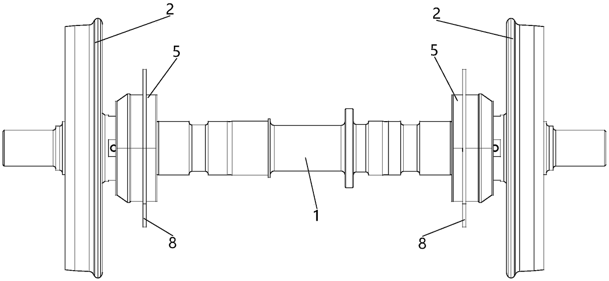 Wheel set for variable gauge bogie and bogie