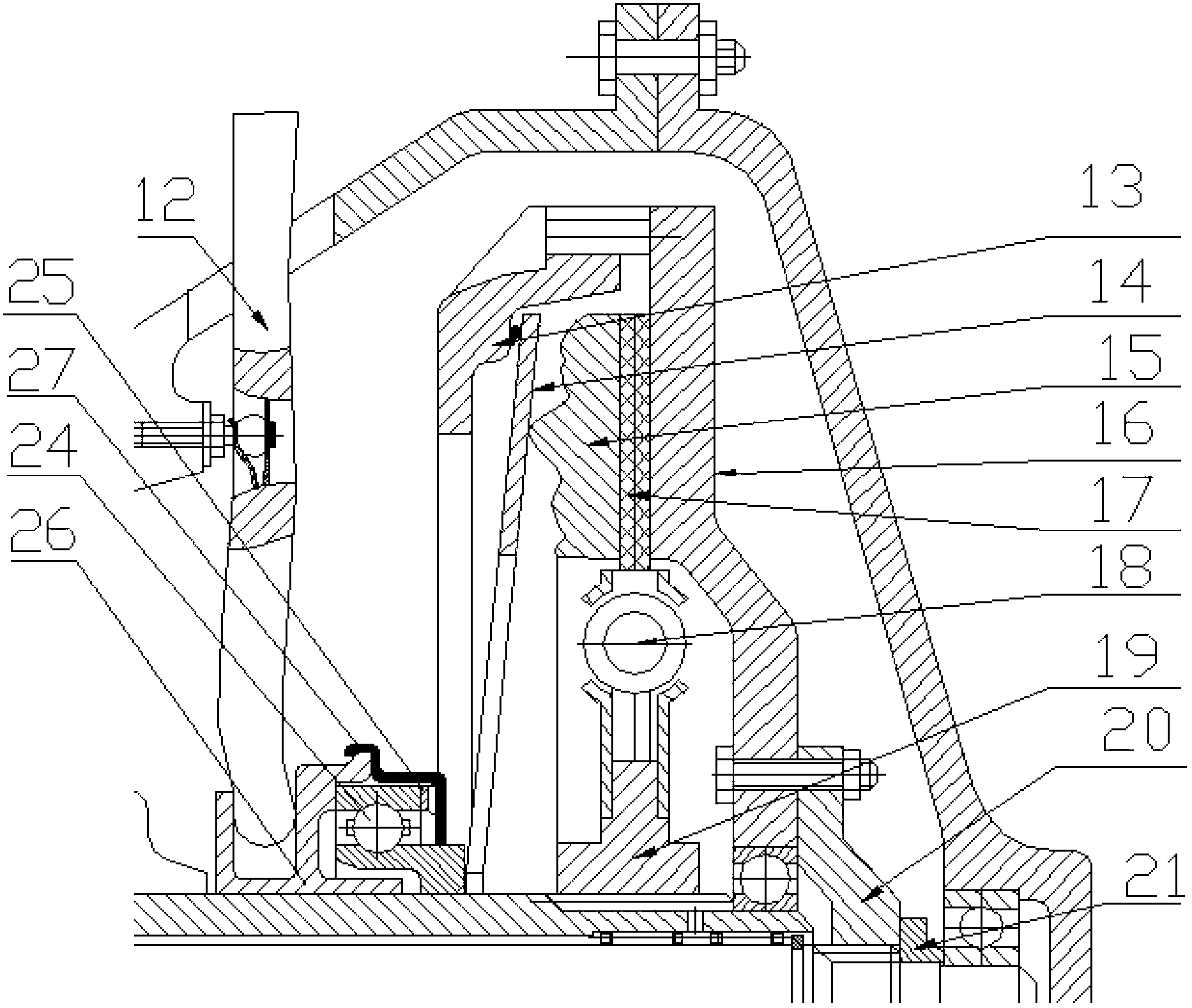 Vertical power-driven device for pure electric vehicle based on mechanical automatic transmission