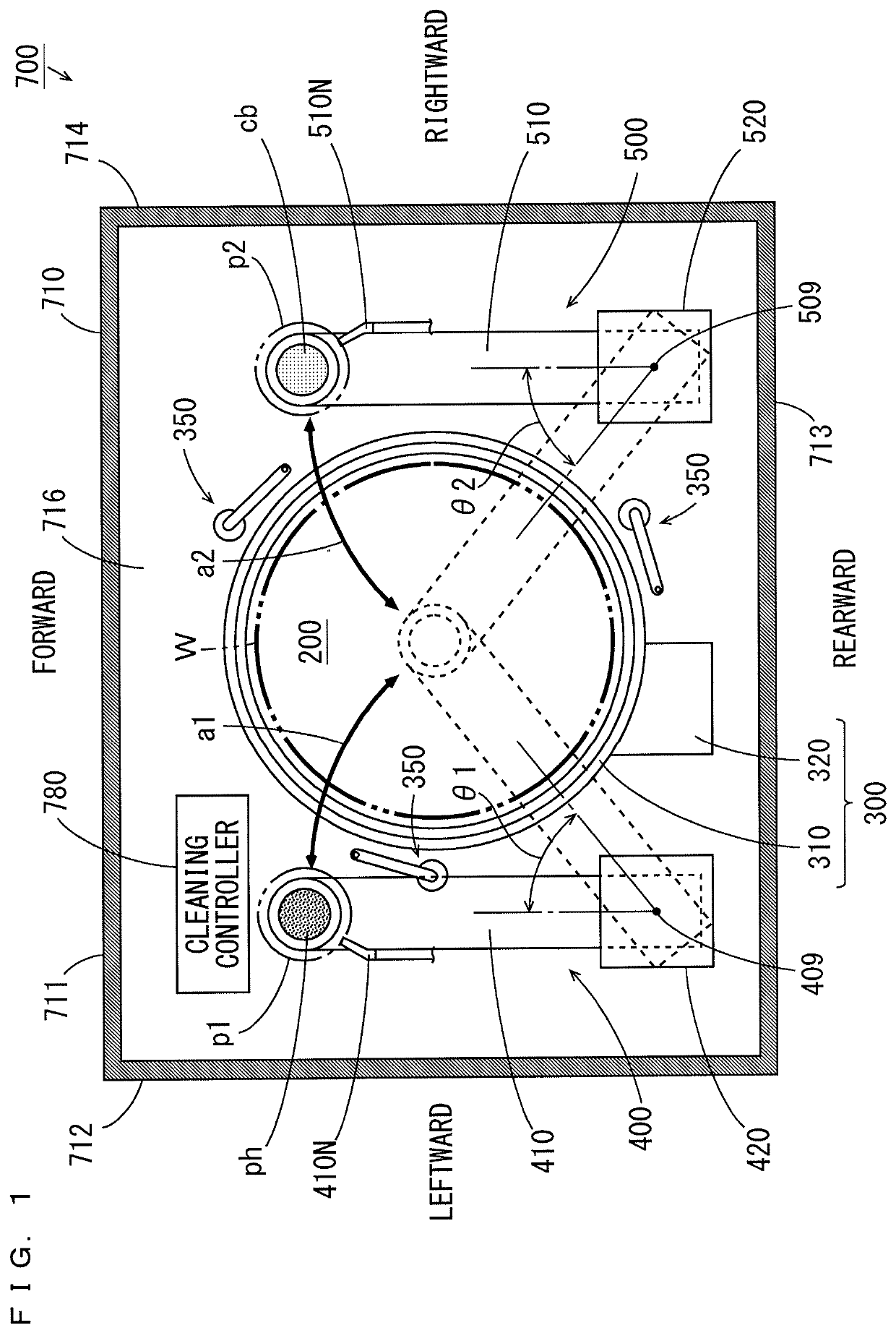 Substrate cleaning device, substrate processing apparatus and substrate cleaning method