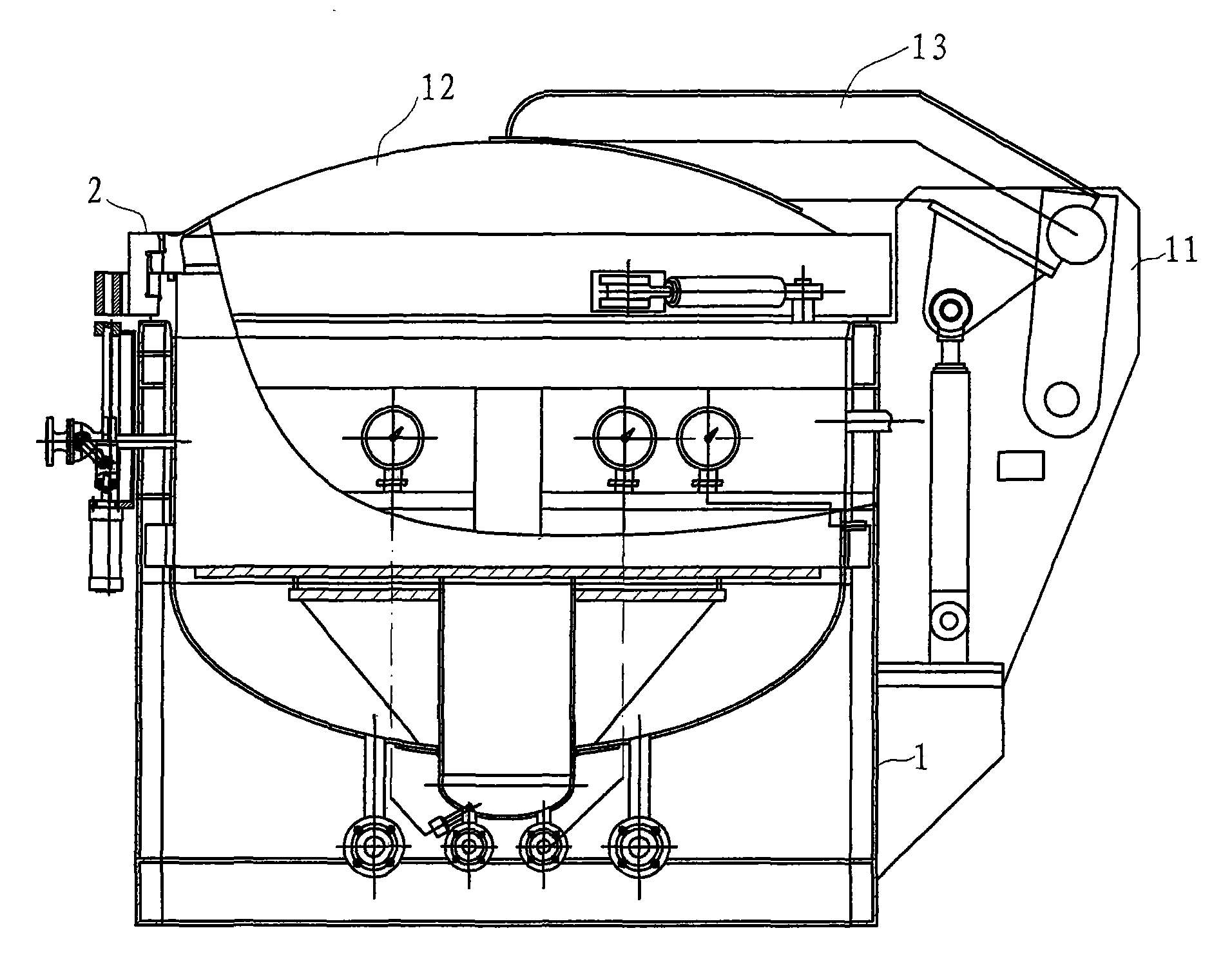 Circle quick door-opening device of pressure container