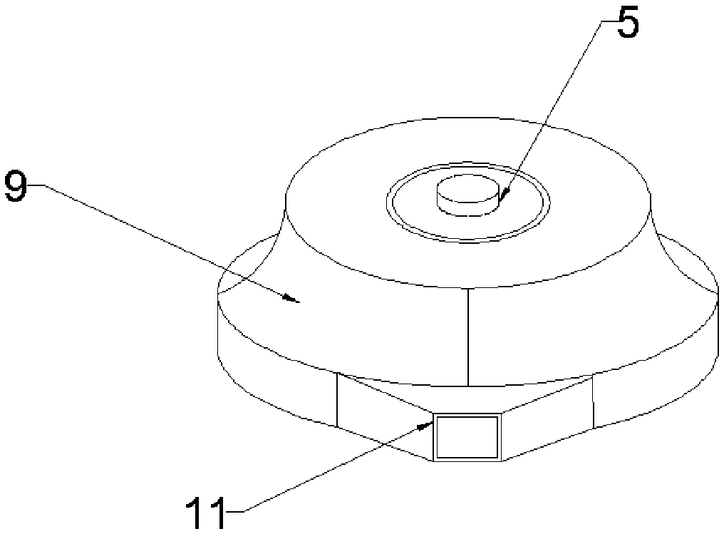 Lotus root slicing device provided with lotus root knot separating part