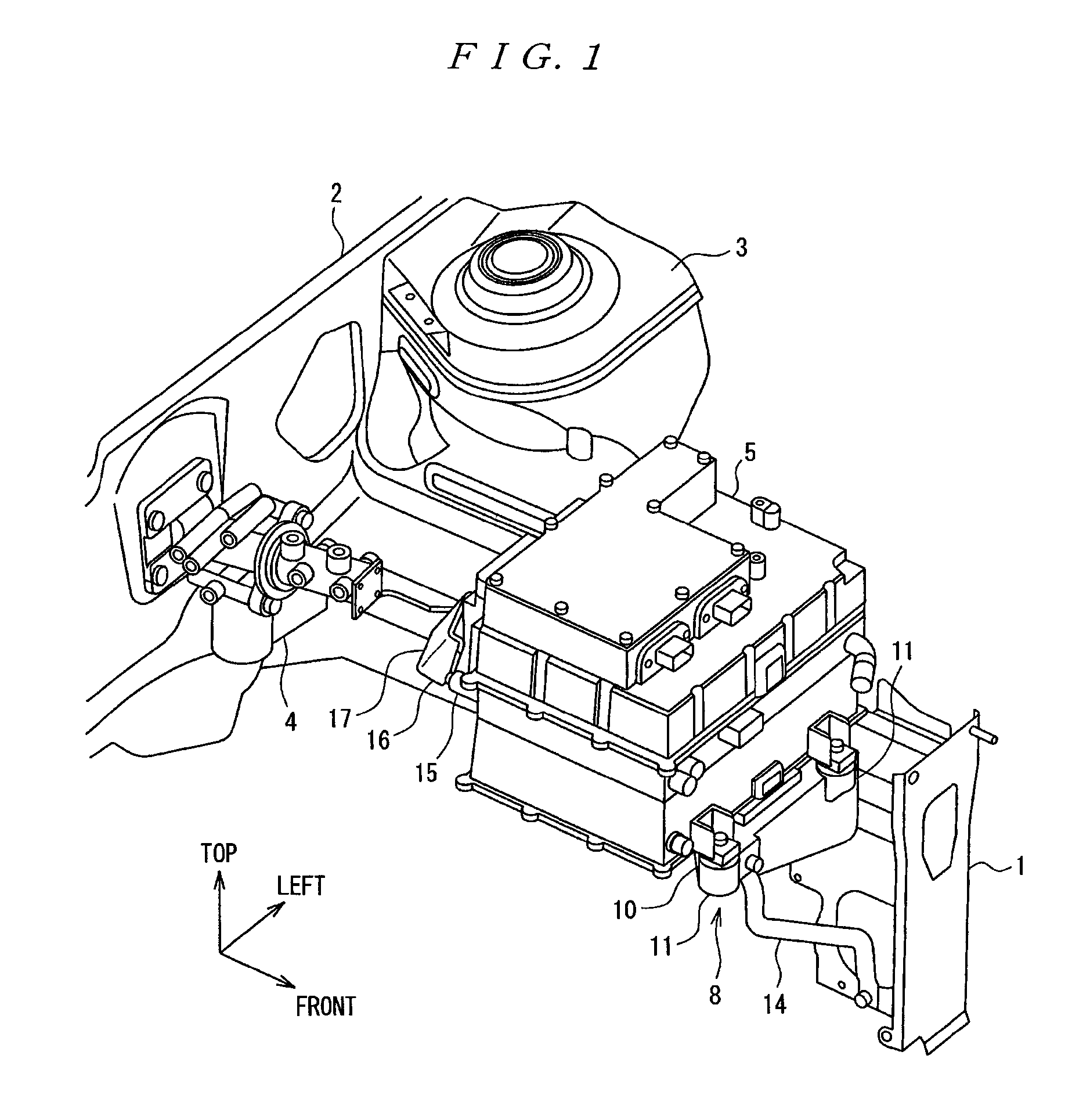 Inverter mounting structure for vehicle