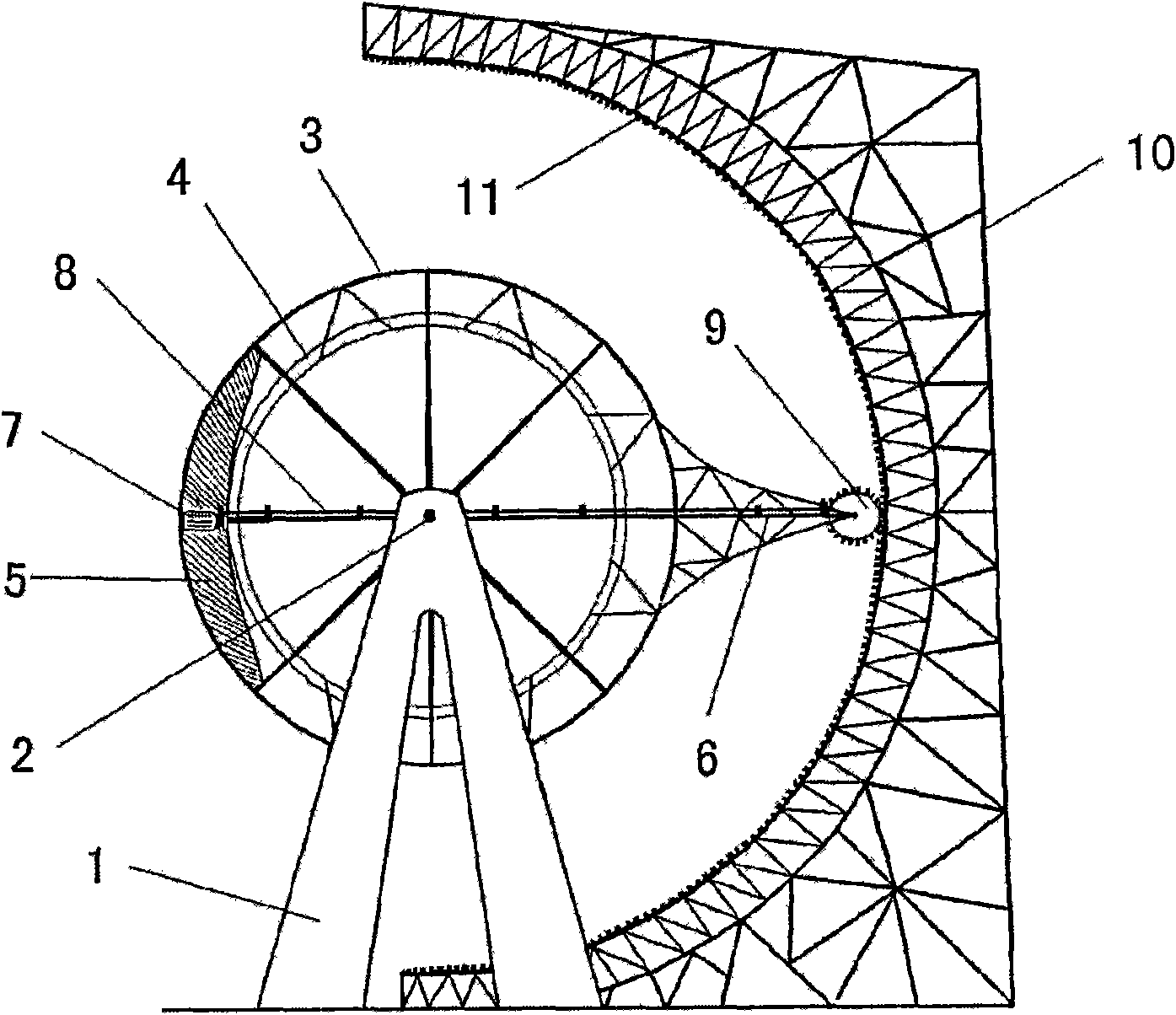 Rotating wheel device and power generation equipment