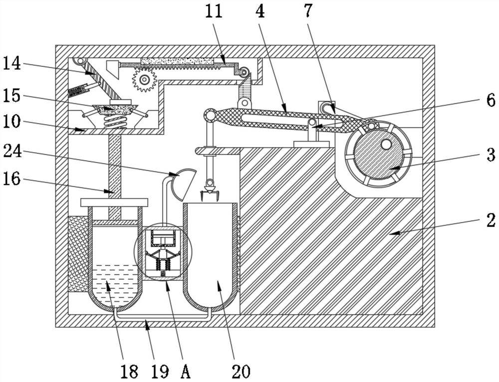 A frame automatic dipping device for bicycle processing