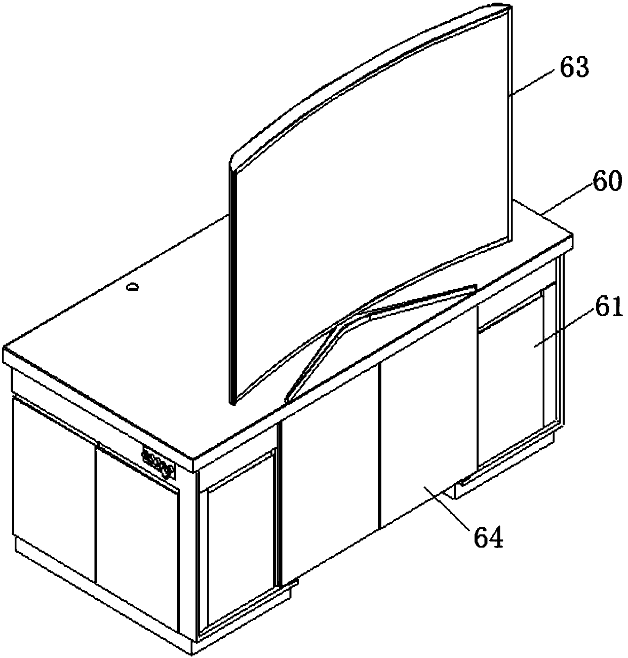 Retractable/expandable adaptive in-group flight simulation system universal platform base cabinet