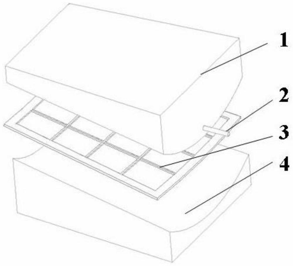 Additive hot-pressing inflatable composite forming method for topological structure wallboard