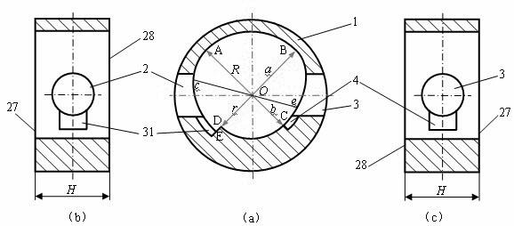 Gas compression pump with special-shaped cavity