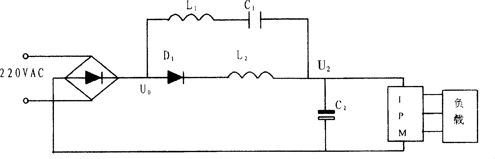 Variable-frequency air-condition power supply power factor correcting device