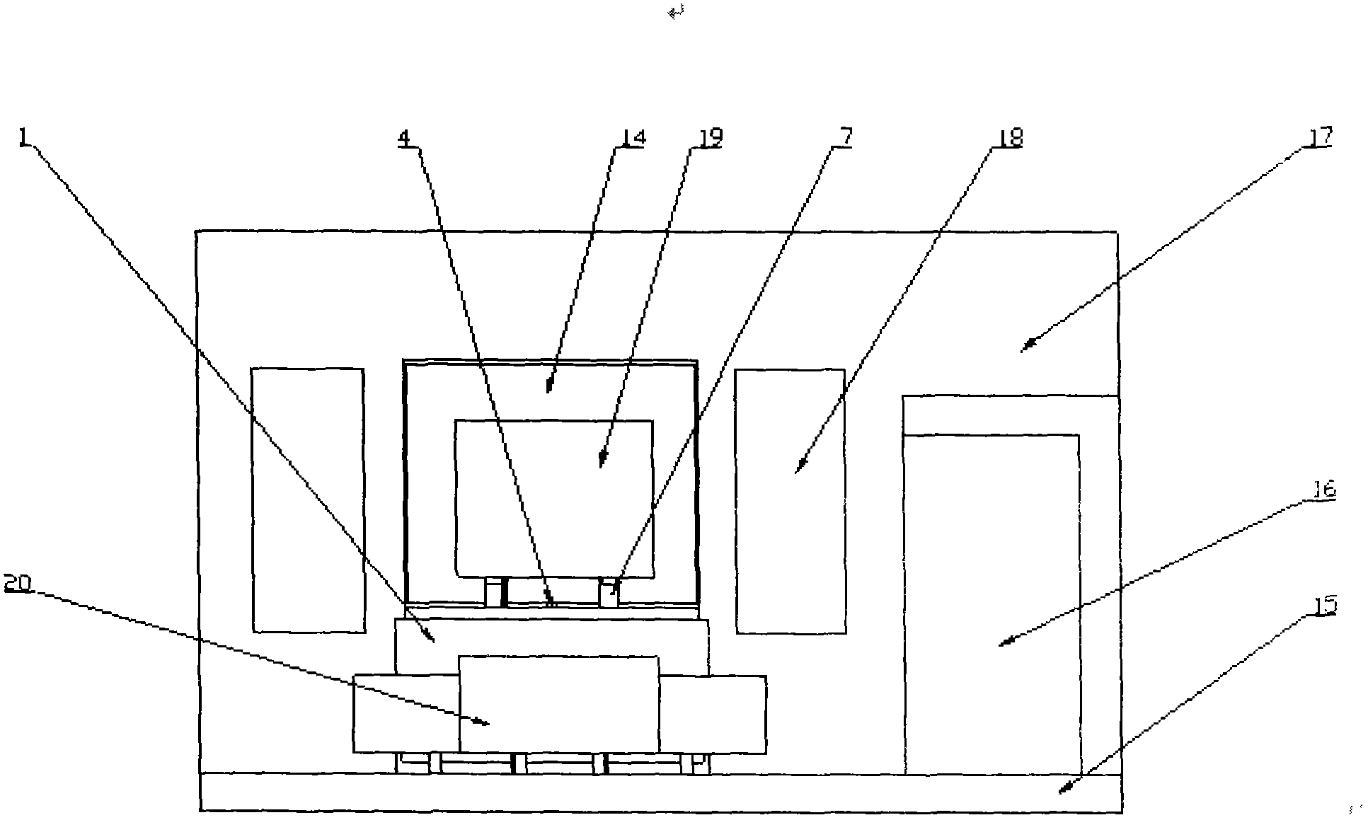 Multifunctional full-view-angle liquid crystal television wall with bookshelf