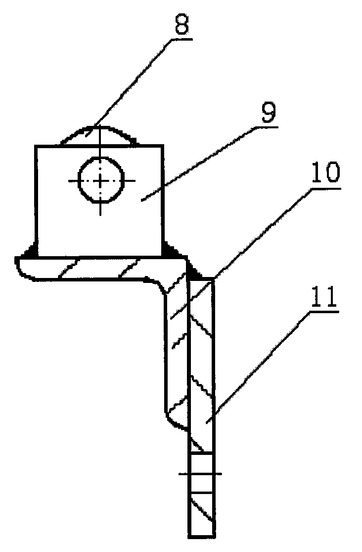 Mould with waste material slide-out component