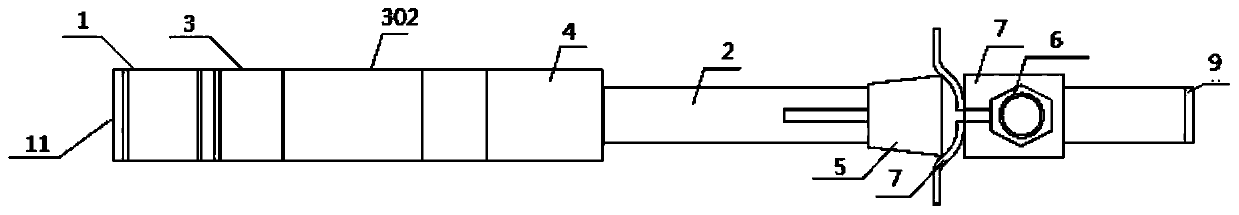 Hollow anchor rod having functions of geological detection and anchoring and exhaust and grouting method of hollow anchor rod