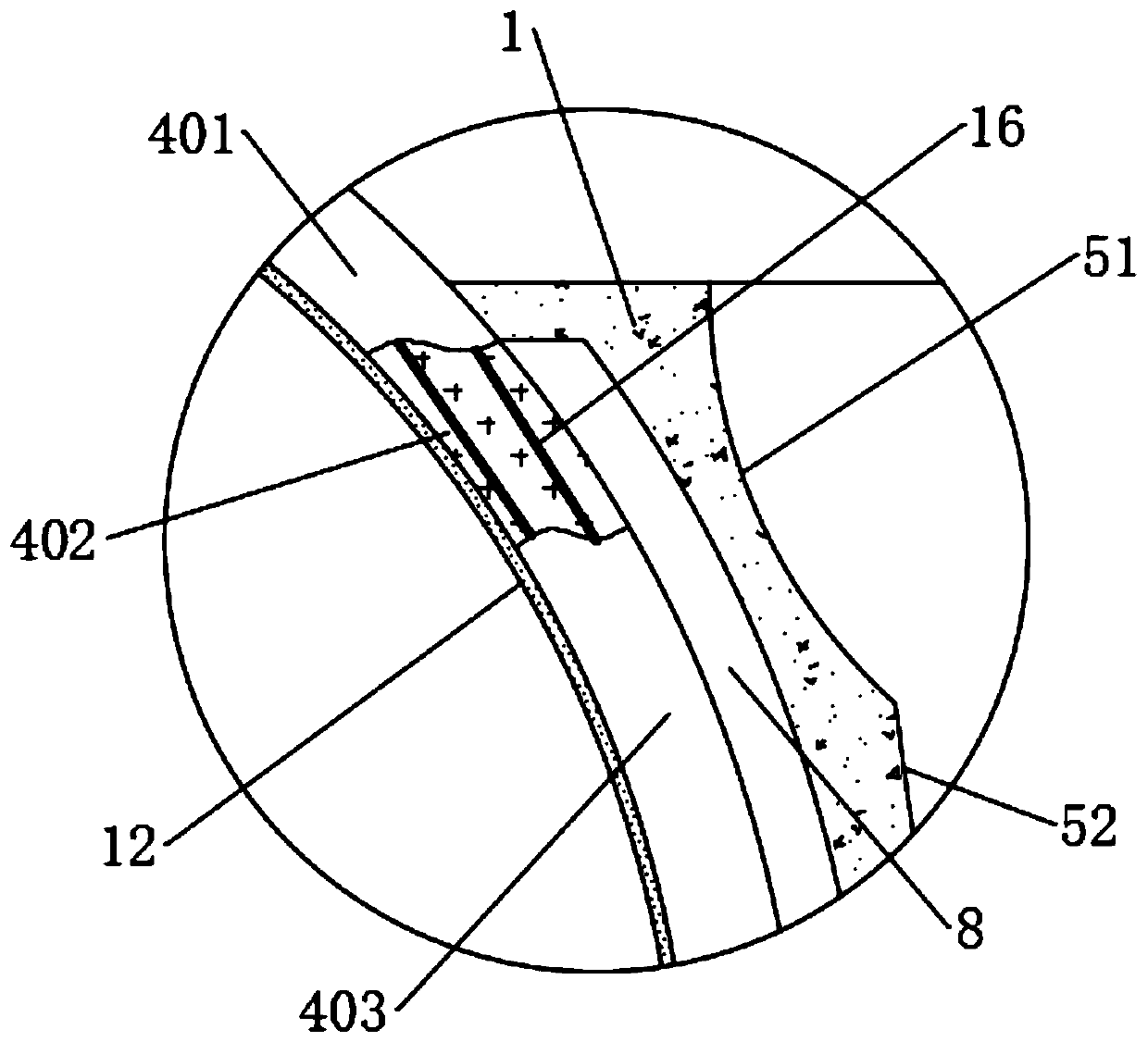 Closed self-dredging type biological filter membrane assembly