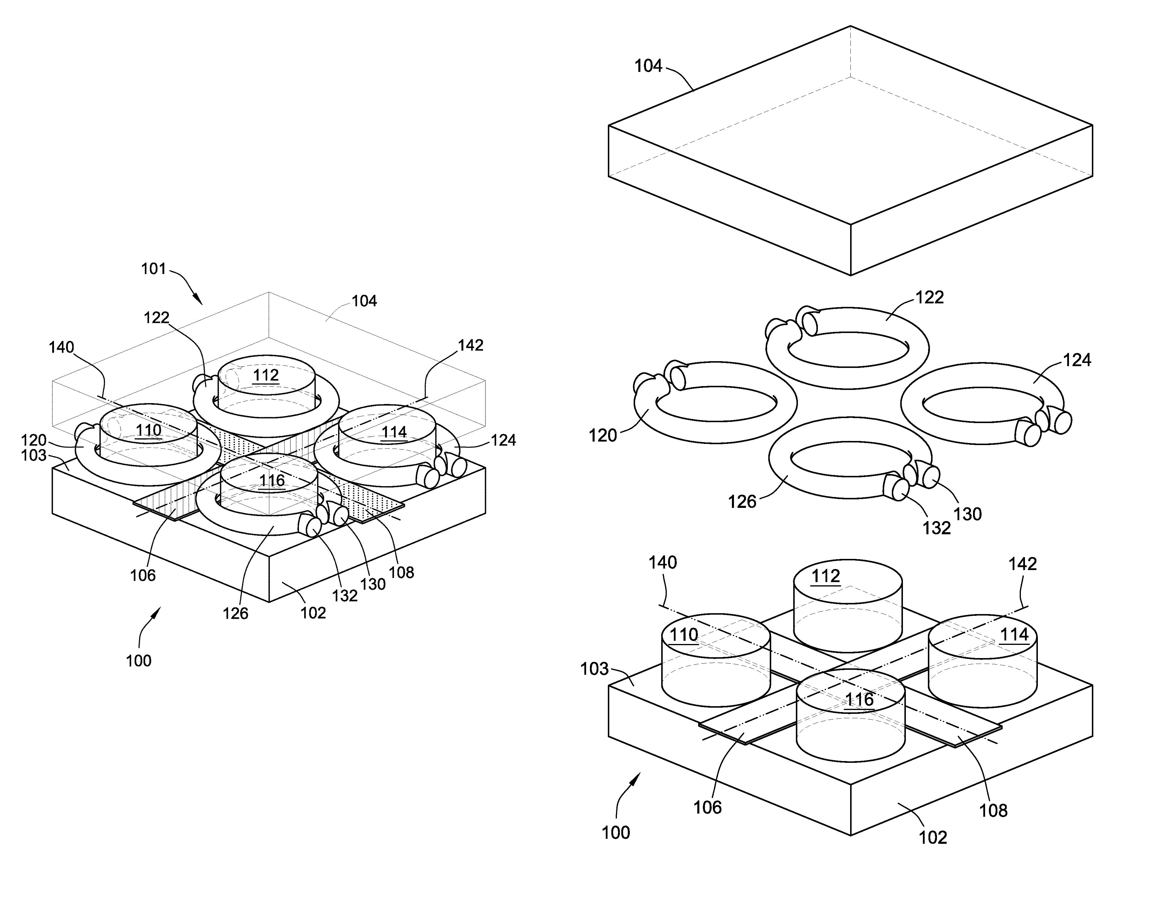 Integrated magnetics component