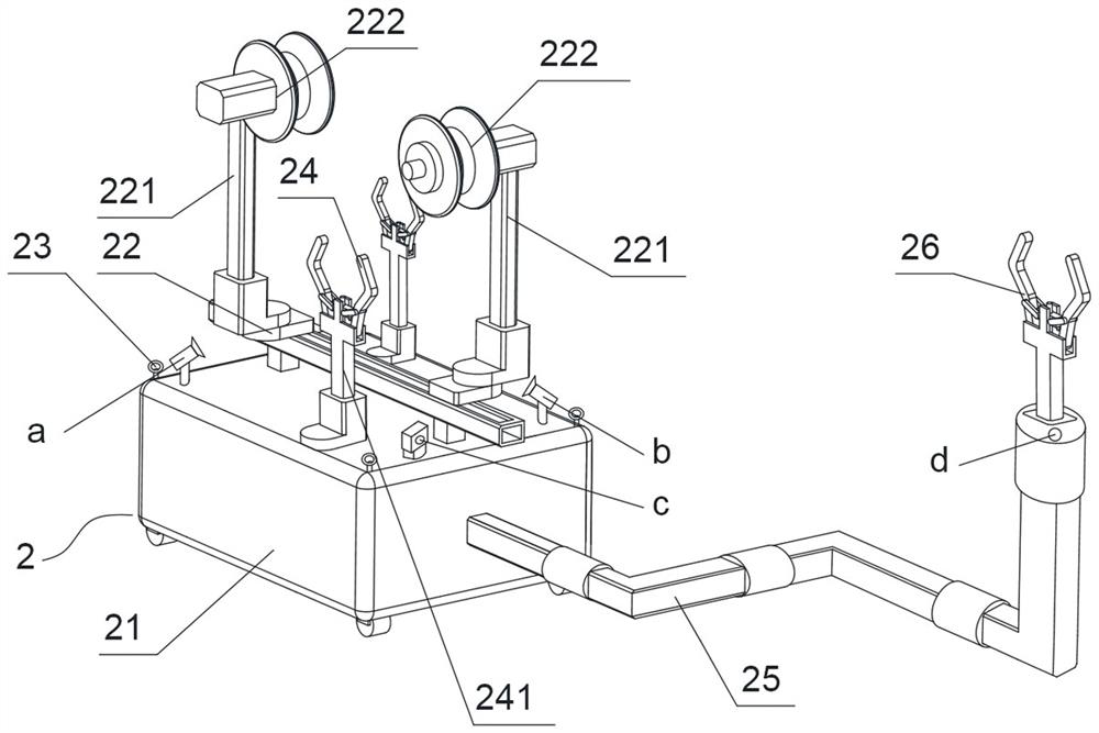 A robot for hanging grounding wires of power distribution overhead lines and its working method