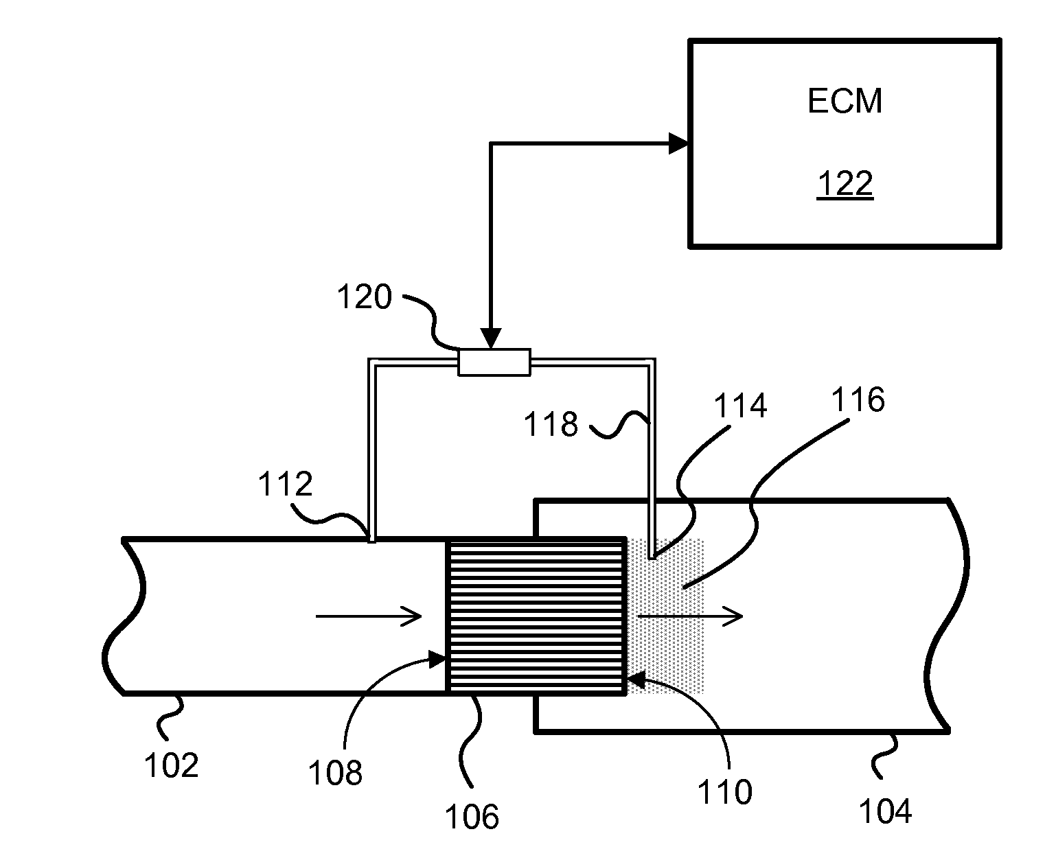 Apparatus, system, and method for differential pressure measurement across a conduit flow area change