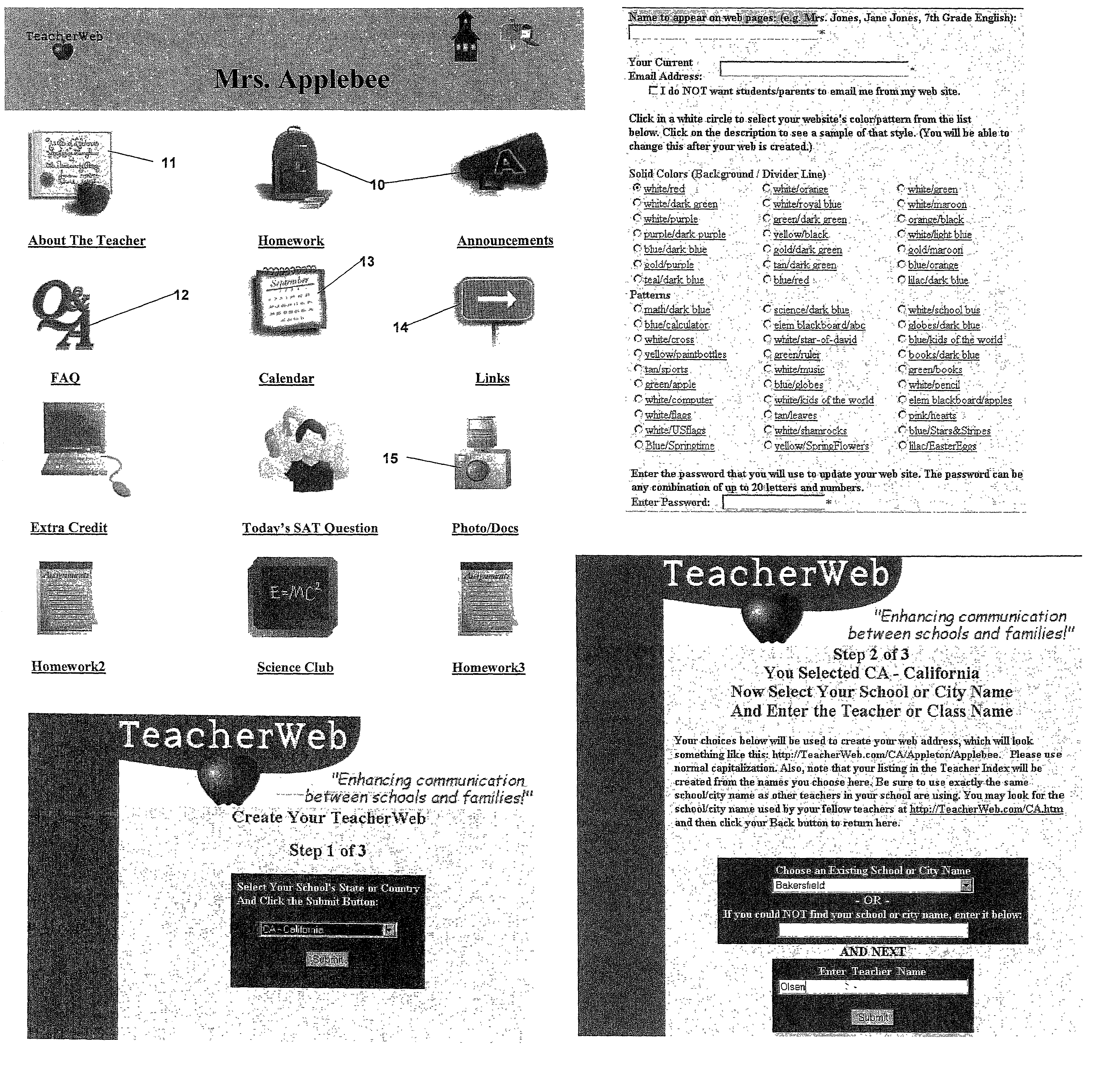 System and method for user updateable web sites and web pages