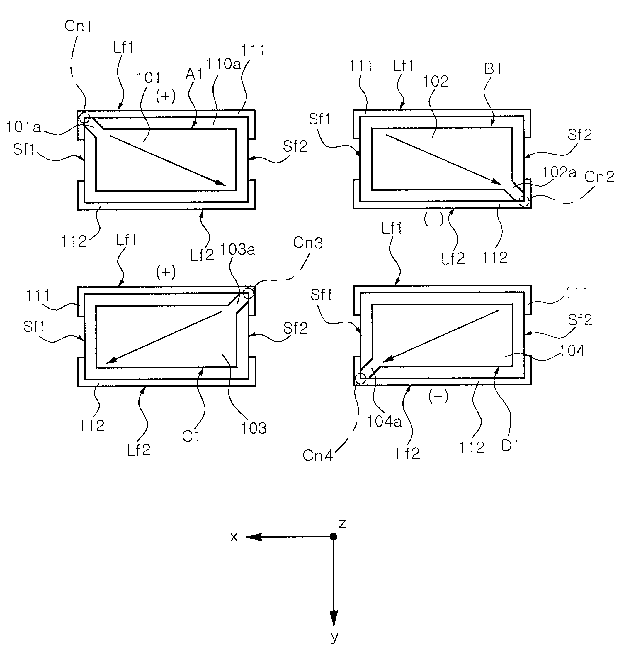 Multilayer chip capacitor including two terminals