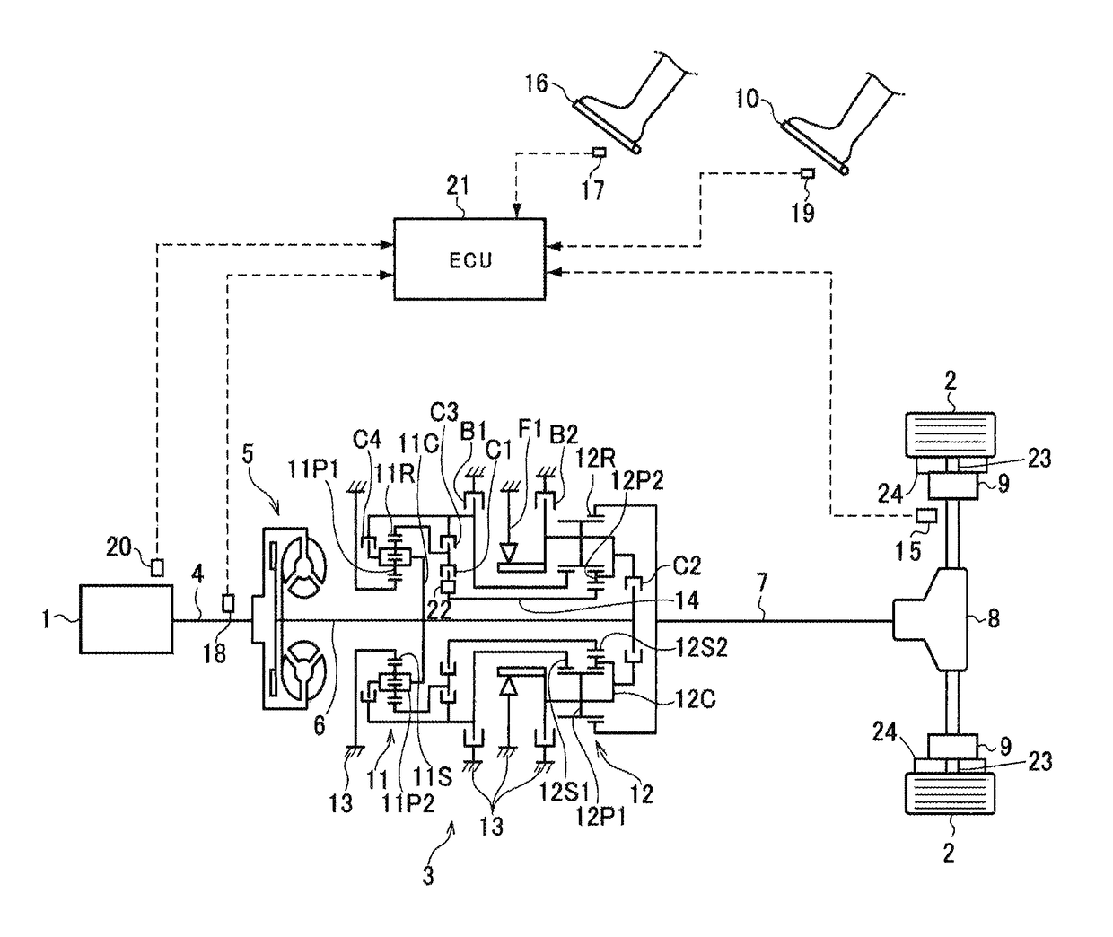 Running control system for vehicle