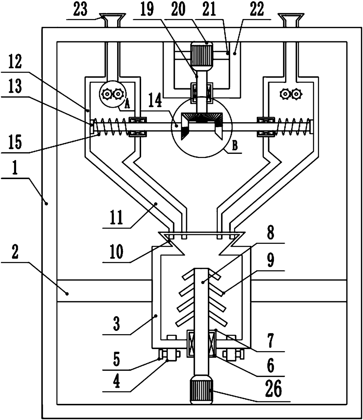 Chemical engineering raw material processing device