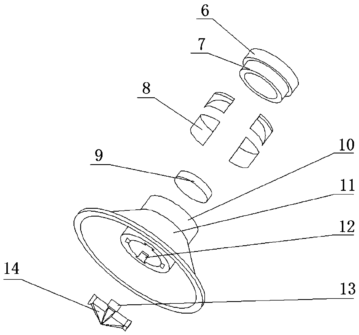 A piercing gas guiding pressure relief valve for a soft pack power battery