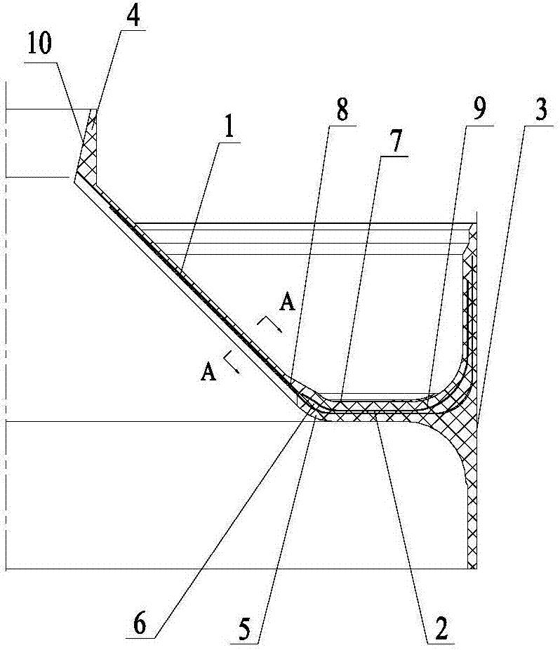 Partition plate cone body forming method for soft partition plate for double-pulse engine