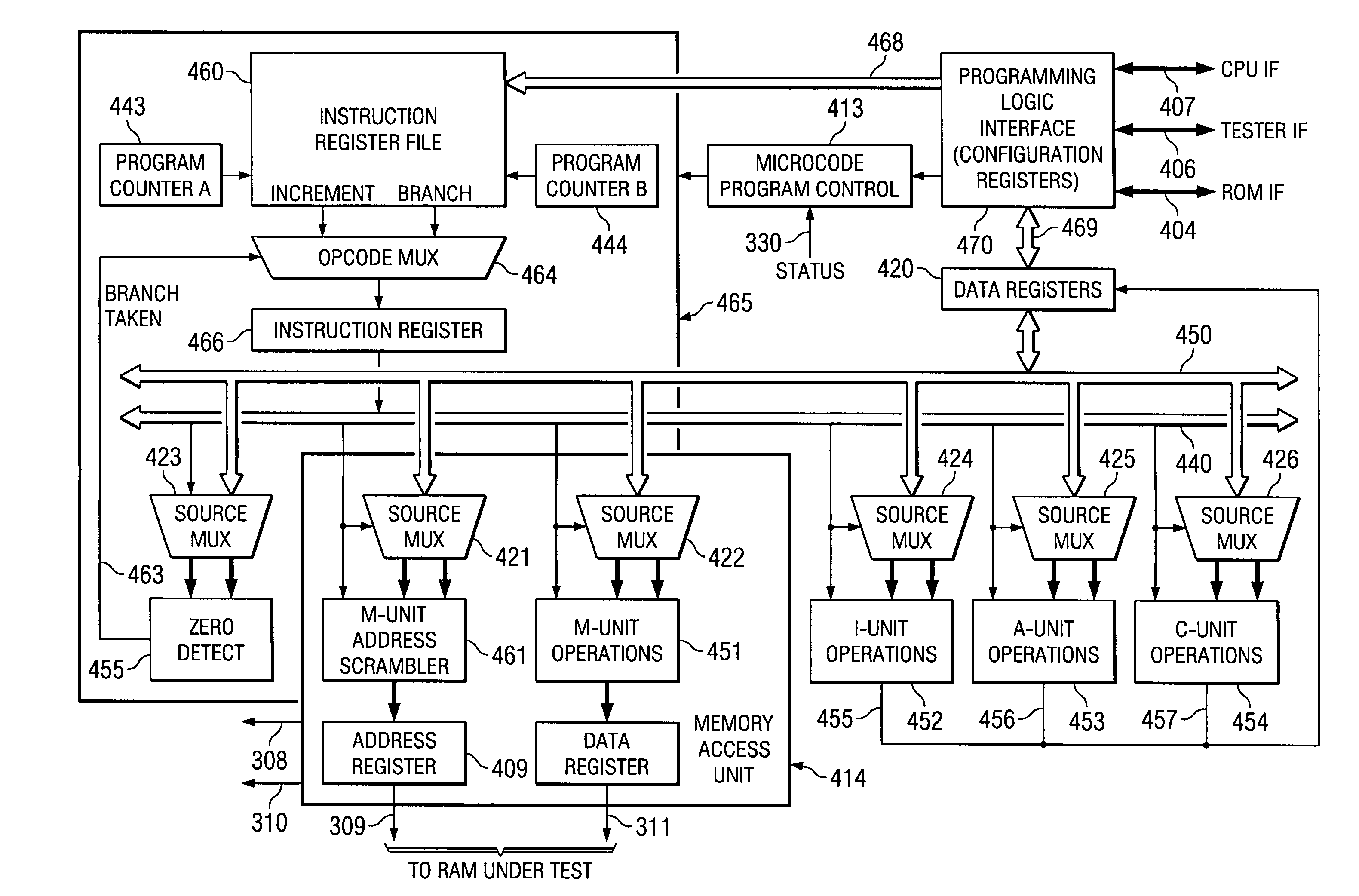 Programmable built in self test of memory