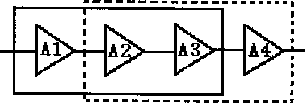 D/A converter circuit employing multistage amplifier part multiplexing technology