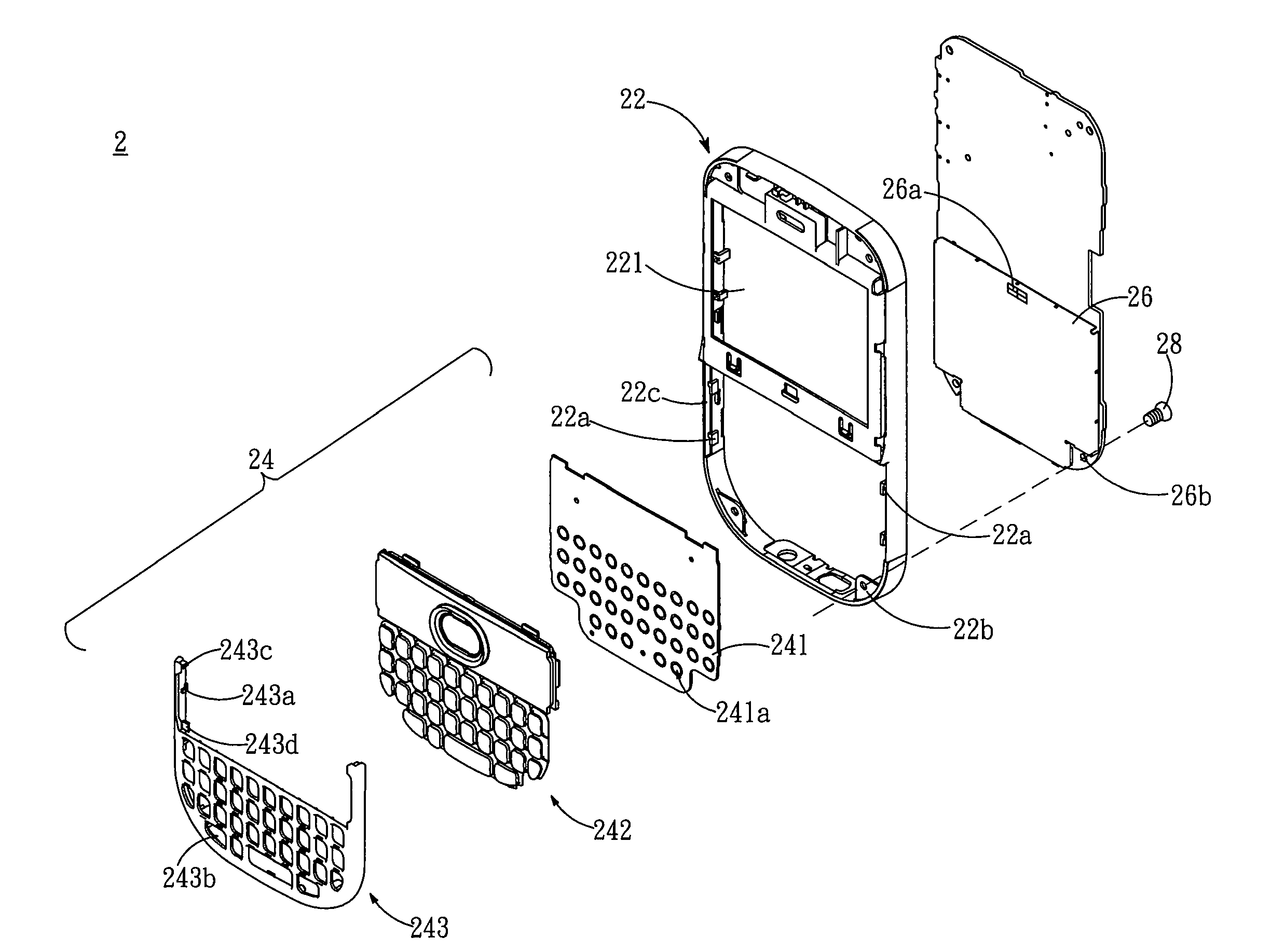 Electronic device with detachable keypad module