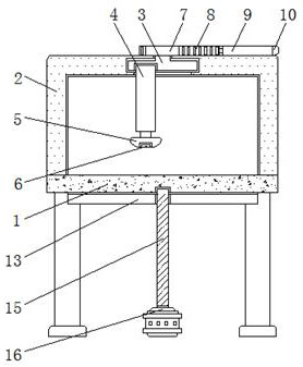 Building material compressive strength detection device capable of cleaning disintegrating slag