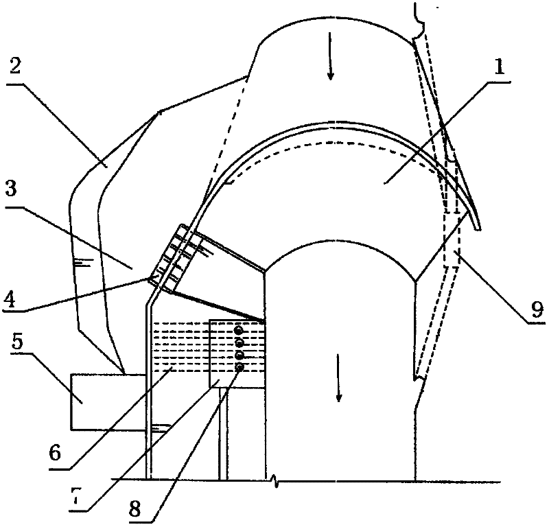 Hydropower station layout structure with low investment and short construction period and construction method thereof