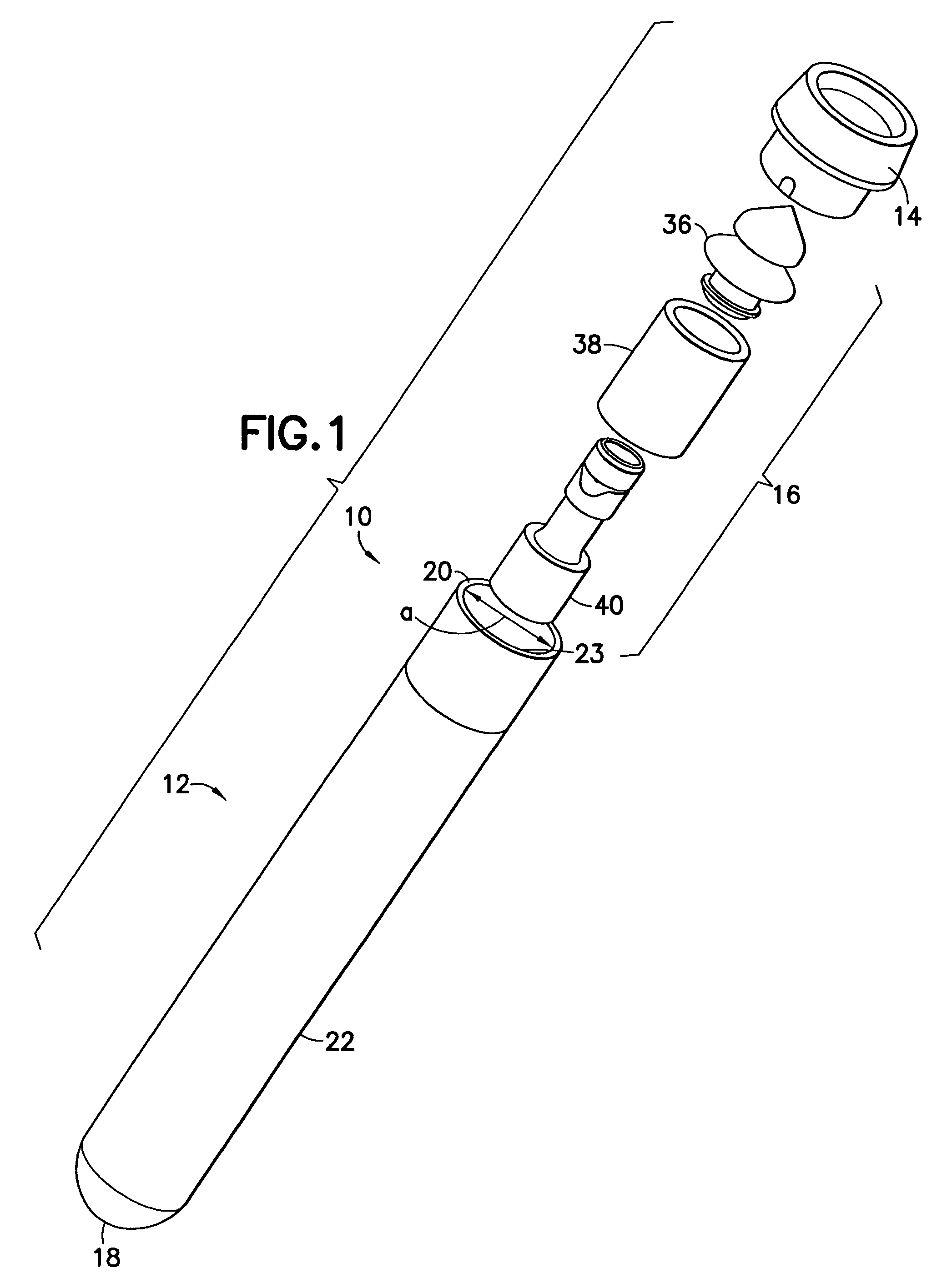 Device for separating components of a fluid sample