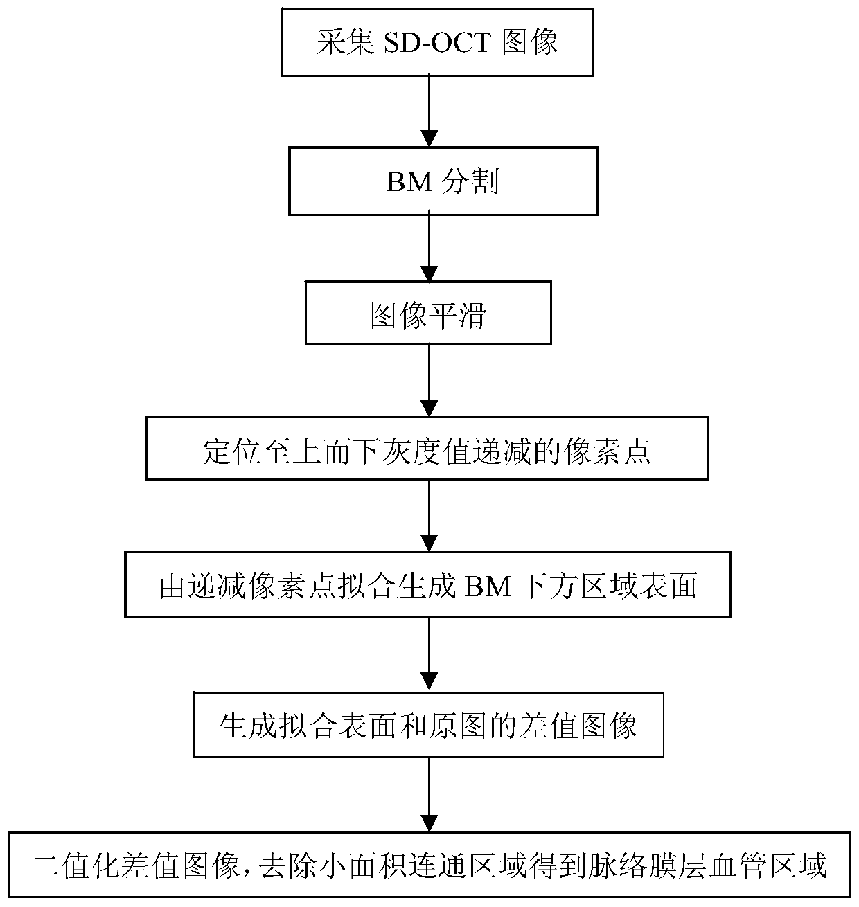 Choroidal vessel extraction method based on sd‑oct retinal images