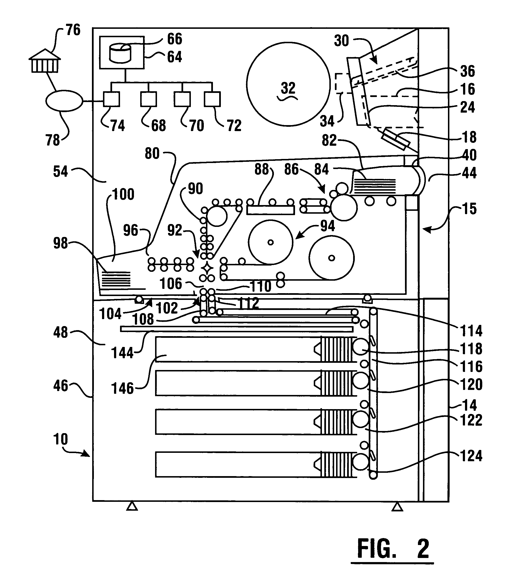 Automated banking machine which dispenses, receives and stores notes and other financial instrument sheets