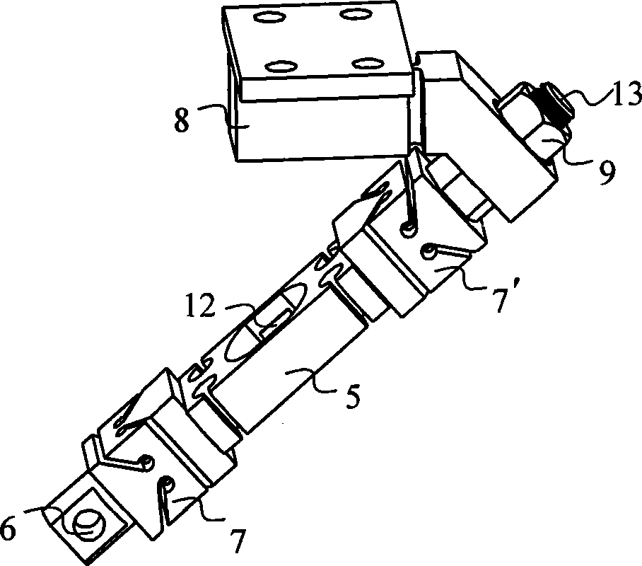 Elastic hinge parallel 6-UPUR six-dimension force-measuring platform