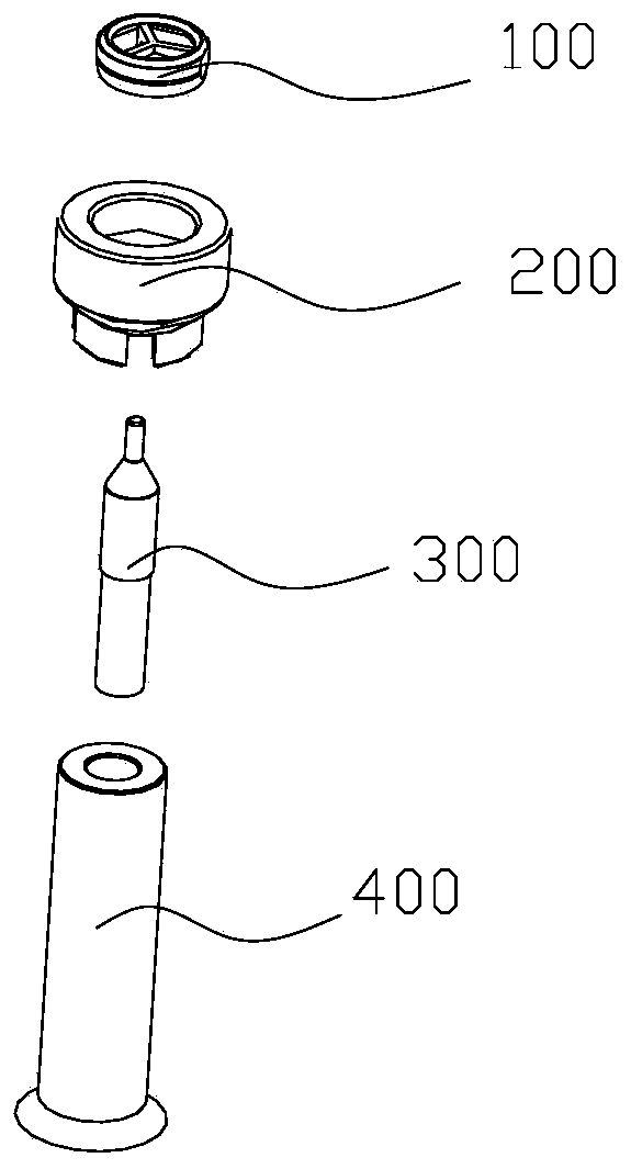 Probe type filling valve head full-automatic production equipment and assembling method