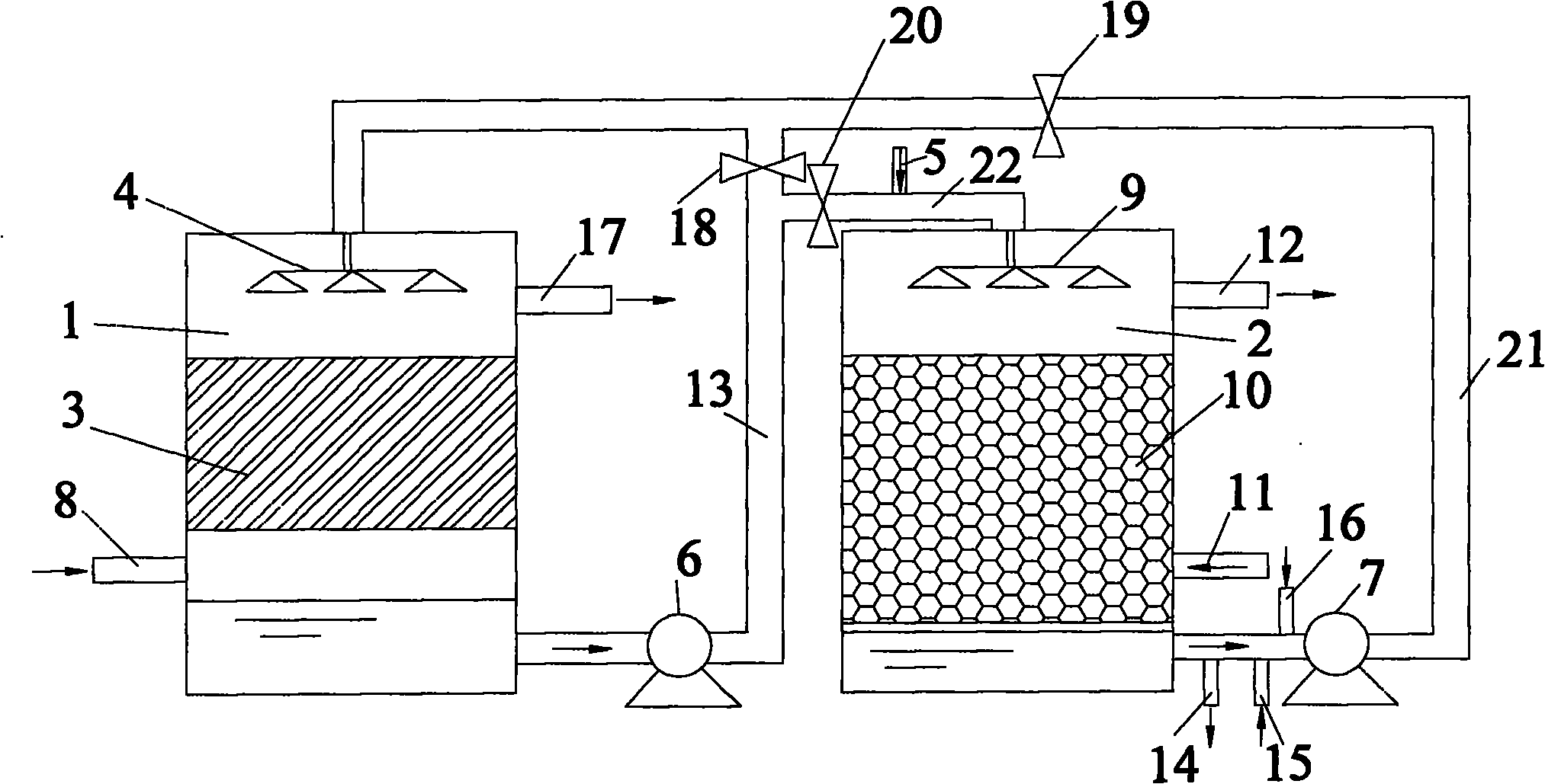 Method for biologically removing sulfureted hydrogen from marsh gas