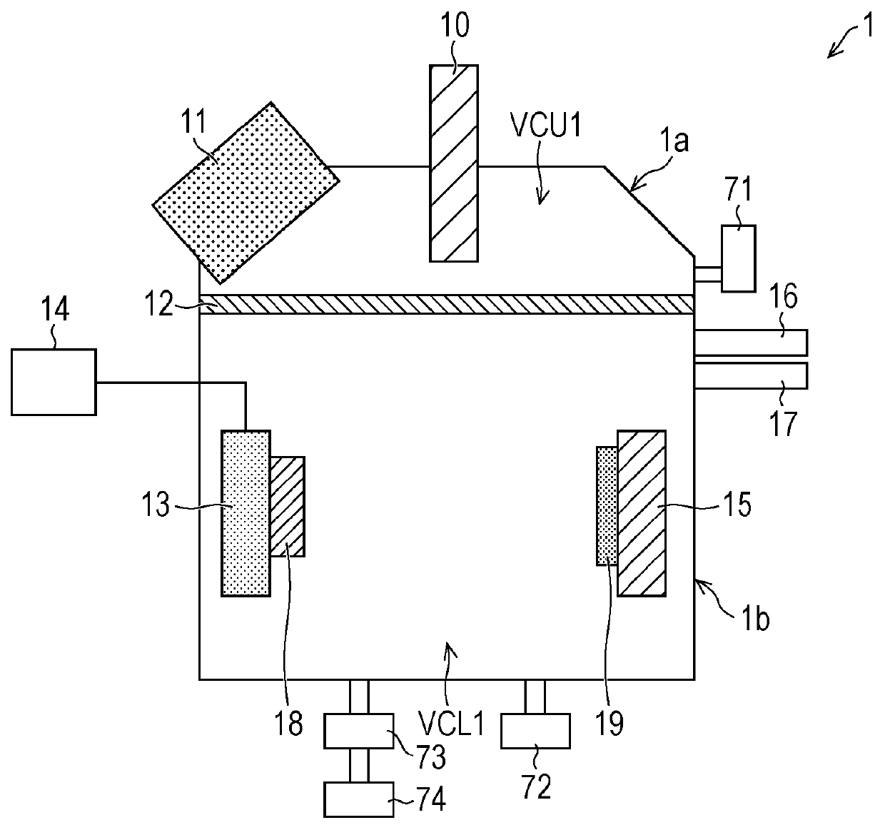 Film-forming and analysis composite apparatus, method for controlling film-forming and analysis composite apparatus, and vacuum chamber