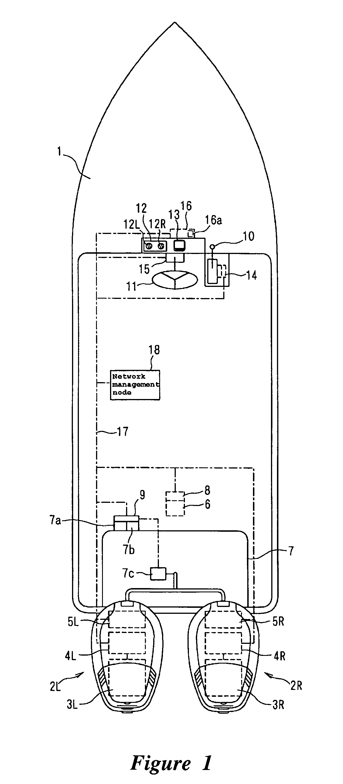 Navigation information display control device for marine crafts