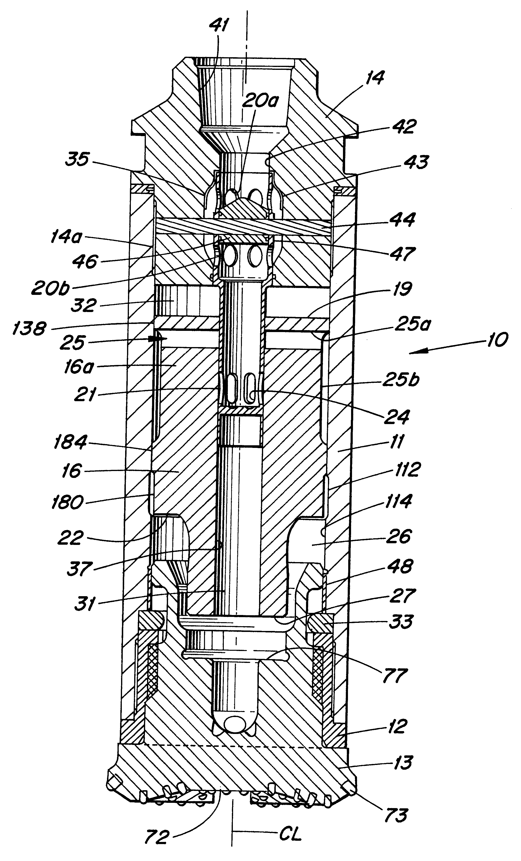 Percussive down-the-hole hammer for rock drilling, and a drill bit used therein