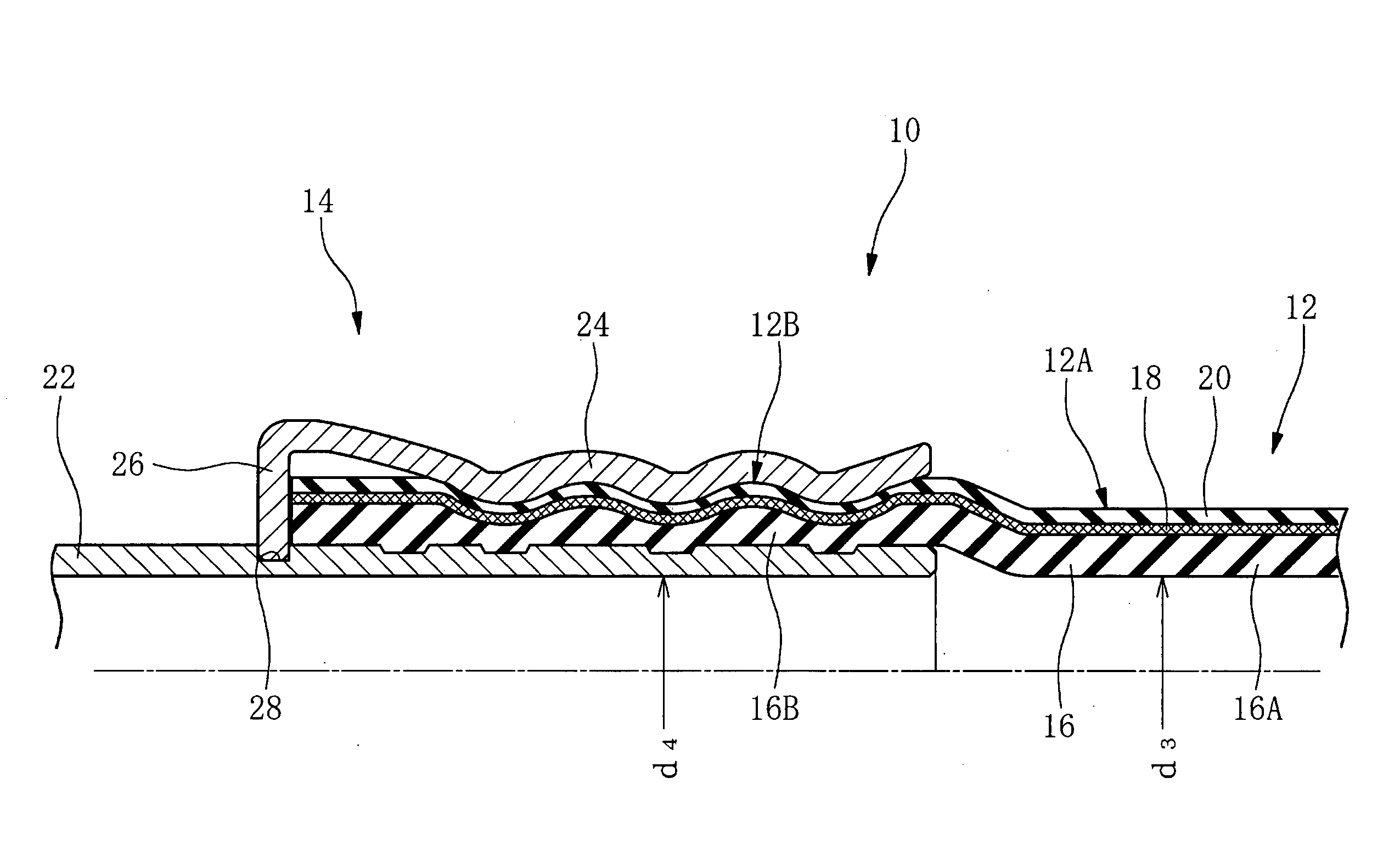 Pressure resistant vibration absorbing hose