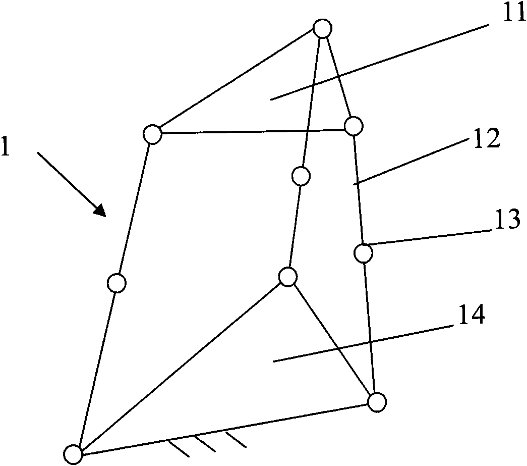 Robot component based on parallel mechanism, optimum design method and robot