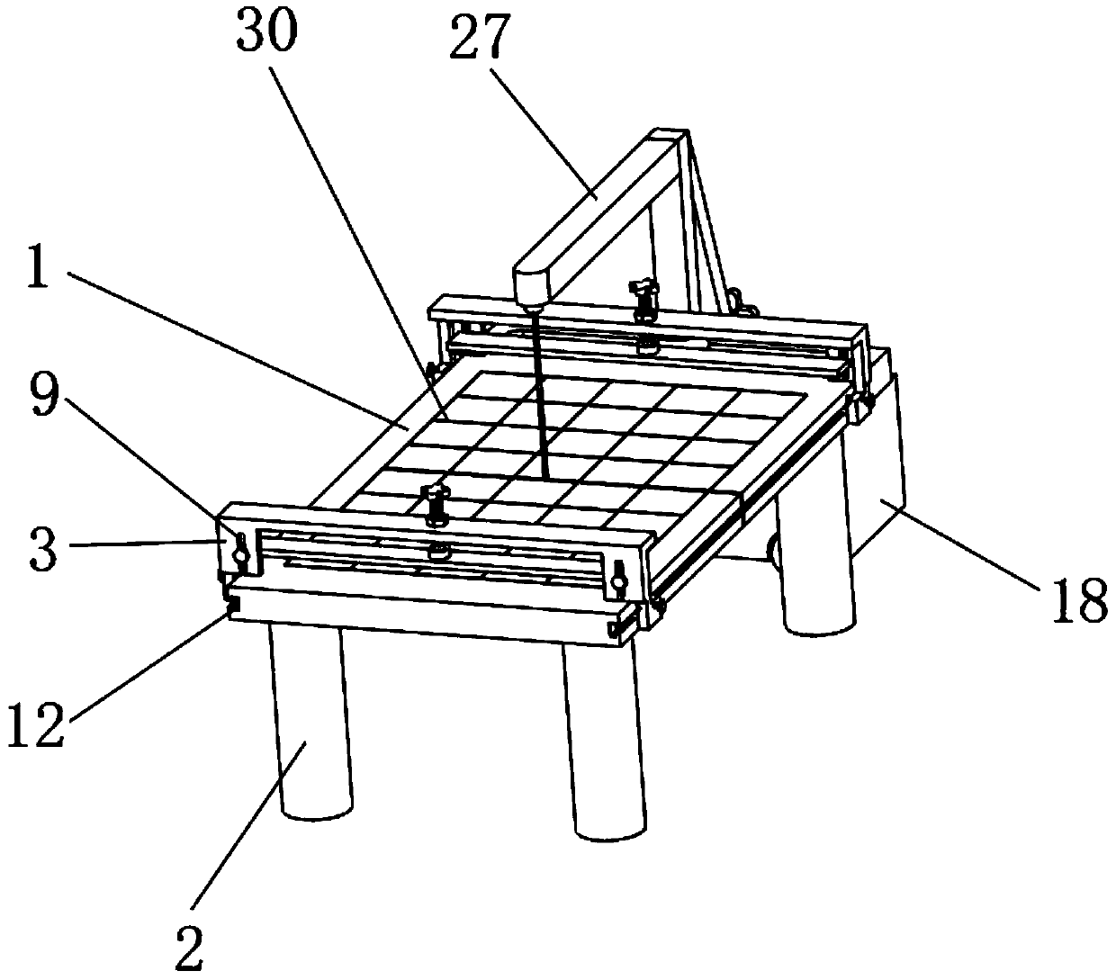 Cloth cutting device for clothing manufacture