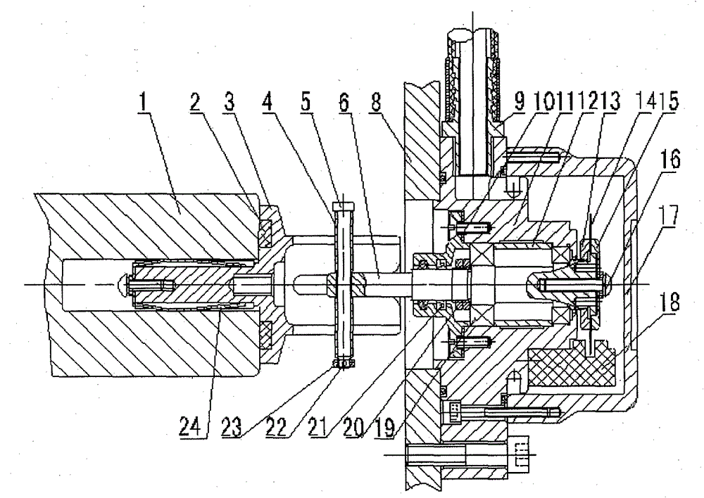 Transmission method of a locomotive shaft end speed sensor