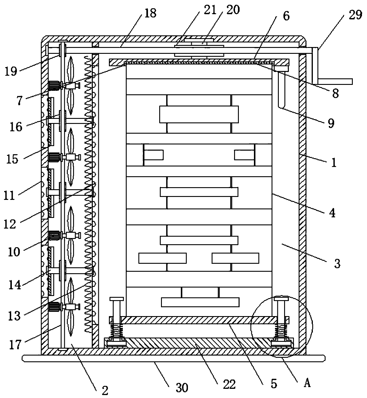 Equipment temperature monitoring device for rice industry production