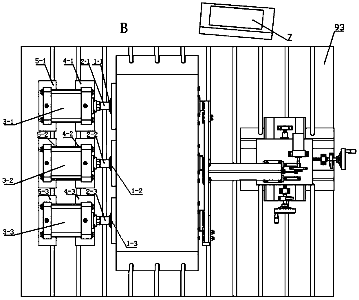 Device for testing reliability of spindle pop-rivets and disc springs of machining center