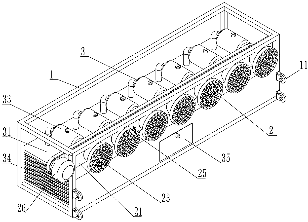 Grinding device used before building wall coating